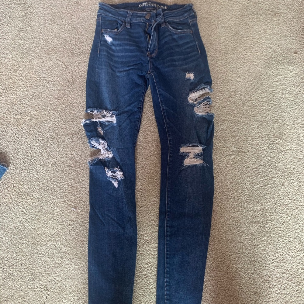 American Eagle Side Ripped Jeans